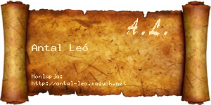 Antal Leó névjegykártya