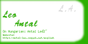 leo antal business card